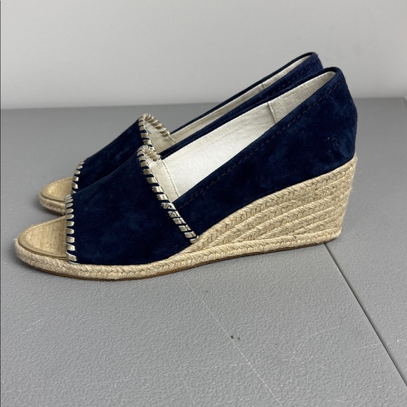 Jack Rogers Palmer Wedge Espadrilles. Midnight Navy. Size 9.5. - Picture 2 of 12